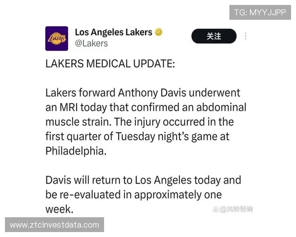 浓眉出战成疑湖人面临恩怨局NBA杯战前景堪忧连续缺席14场影响深远